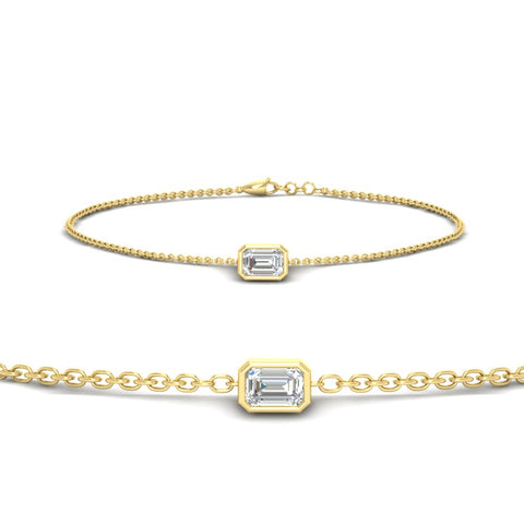 bezel-set-emerald-cut-diamond-chain-bracelet-0.50-carat-in-yellow-gold-FDBRC11133EM-0.50CT-NL-YG