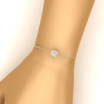 Load image into Gallery viewer, 0.50 Ct. Emerald Bezel Set Chain Bracelet
