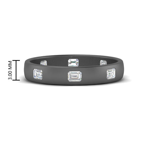 bezel-set-emerald-cut-diamond-spaced-wedding-band-in-black-gold-FD10979EM-NL-BG