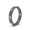 Load image into Gallery viewer, bezel-set-emerald-cut-diamond-spaced-wedding-band-in-black-gold-FD10979EM-NL-BG