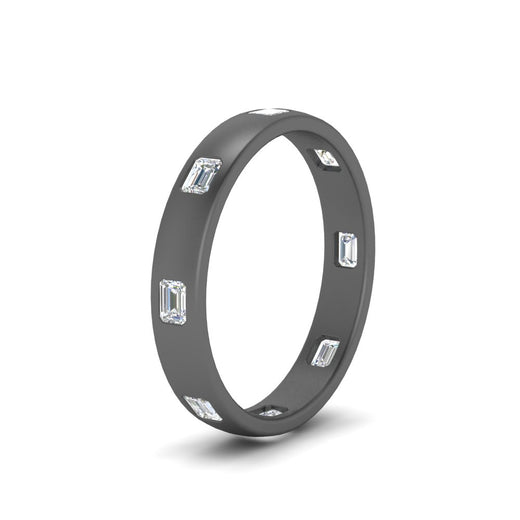 bezel-set-emerald-cut-diamond-spaced-wedding-band-in-black-gold-FD10979EM-NL-BG