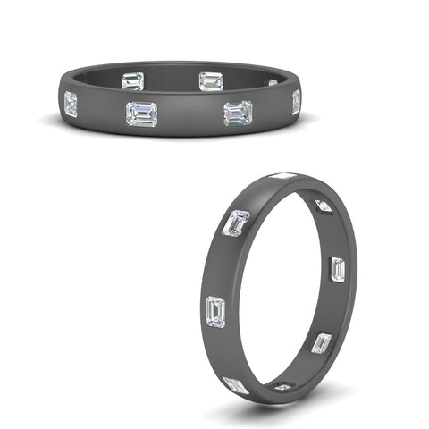 bezel-set-emerald-cut-diamond-spaced-wedding-band-in-black-gold-FD10979EM-NL-BG