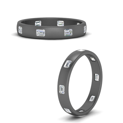 bezel-set-emerald-cut-diamond-spaced-wedding-band-in-black-gold-FD10979EM-NL-BG
