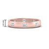 Load image into Gallery viewer, bezel-set-emerald-cut-diamond-spaced-wedding-band-in-rose-gold-FD10979EM-NL-RG