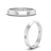 Load image into Gallery viewer, bezel-set-emerald-cut-diamond-spaced-wedding-band-in-white-gold-FD10979EM-NL-WG