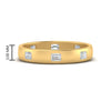 Load image into Gallery viewer, bezel-set-emerald-cut-diamond-spaced-wedding-band-in-yellow-gold-FD10979EM-NL-YG