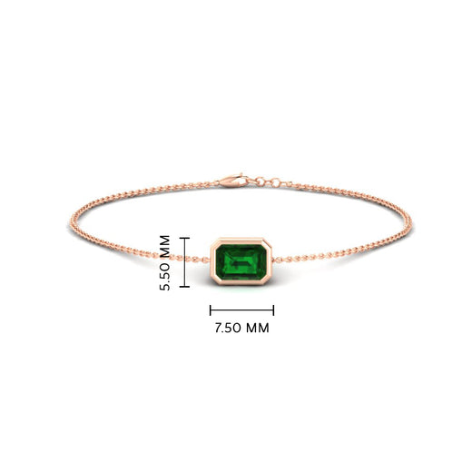bezel-set-emerald-cut-emerald-chain-bracelet-0.50-carat-in-rose-gold-FD-BRC11133EMGEMGRANGLE1-0.50CT-NL-RG-HW