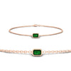 Load image into Gallery viewer, bezel-set-emerald-cut-emerald-chain-bracelet-0.50-carat-in-rose-gold-FDBRC11133EMGEMGR-0.50CT-NL-RG