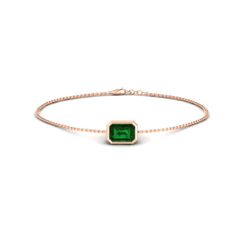 bezel-set-emerald-cut-emerald-chain-bracelet-0.50-carat-in-rose-gold-FDBRC11133EMGEMGRANGLE1-0.50CT-NL-RG