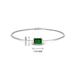 Load image into Gallery viewer, 0.50 Ct. Emerald Bezel Set Chain Bracelet
