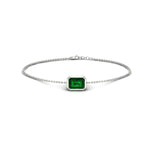 Load image into Gallery viewer, 0.50 Ct. Emerald Bezel Set Chain Bracelet
