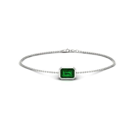 bezel-set-emerald-cut-emerald-chain-bracelet-0.50-carat-in-white-gold-FDBRC11133EMGEMGRANGLE1-0.50CT-NL-WG
