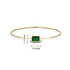 Load image into Gallery viewer, bezel-set-emerald-cut-emerald-chain-bracelet-0.50-carat-in-yellow-gold-FD-BRC11133EMGEMGRANGLE1-0.50CT-NL-YG-HW