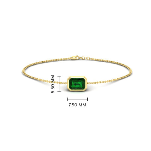 bezel-set-emerald-cut-emerald-chain-bracelet-0.50-carat-in-yellow-gold-FD-BRC11133EMGEMGRANGLE1-0.50CT-NL-YG-HW