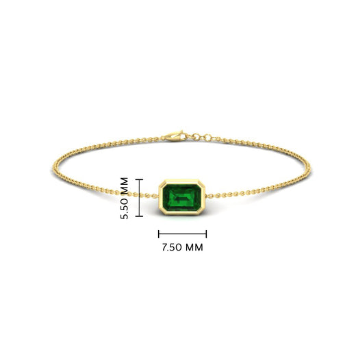 bezel-set-emerald-cut-emerald-chain-bracelet-0.50-carat-in-yellow-gold-FD-BRC11133EMGEMGRANGLE1-0.50CT-NL-YG-HW
