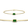 Load image into Gallery viewer, bezel-set-emerald-cut-emerald-chain-bracelet-0.50-carat-in-yellow-gold-FDBRC11133EMGEMGR-0.50CT-NL-YG