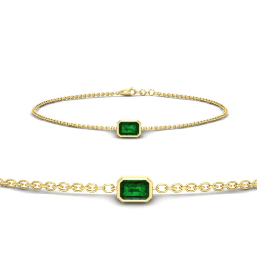 bezel-set-emerald-cut-emerald-chain-bracelet-0.50-carat-in-yellow-gold-FDBRC11133EMGEMGR-0.50CT-NL-YG