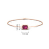 Load image into Gallery viewer, bezel-set-emerald-cut-pink-sapphire-chain-bracelet-0.50-carat-in-rose-gold-FD-BRC11133EMGSADRPIANGLE1-0.50CT-NL-RG-HW