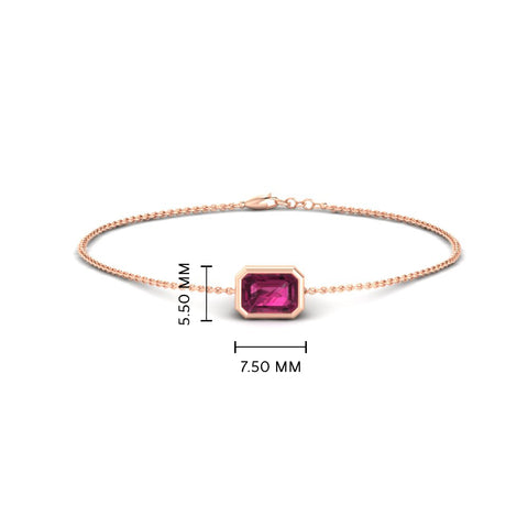 bezel-set-emerald-cut-pink-sapphire-chain-bracelet-0.50-carat-in-rose-gold-FD-BRC11133EMGSADRPIANGLE1-0.50CT-NL-RG-HW