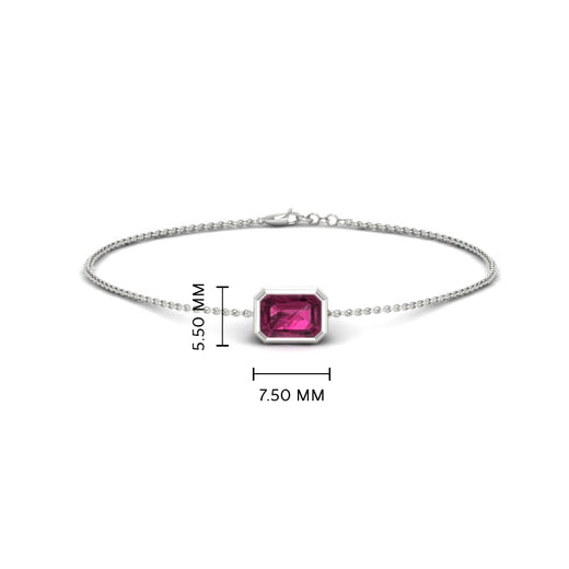 bezel-set-emerald-cut-pink-sapphire-chain-bracelet-0.50-carat-in-white-gold-FD-BRC11133EMGSADRPIANGLE1-0.50CT-NL-WG-HW