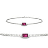 Load image into Gallery viewer, bezel-set-emerald-cut-pink-sapphire-chain-bracelet-0.50-carat-in-white-gold-FDBRC11133EMGSADRPI-0.50CT-NL-WG