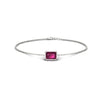 Load image into Gallery viewer, bezel-set-emerald-cut-pink-sapphire-chain-bracelet-0.50-carat-in-white-gold-FDBRC11133EMGSADRPIANGLE1-0.50CT-NL-WG
