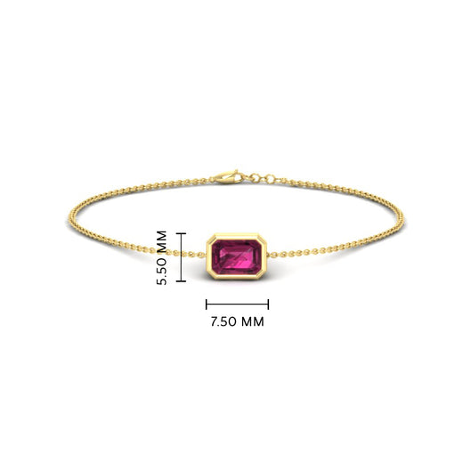 bezel-set-emerald-cut-pink-sapphire-chain-bracelet-0.50-carat-in-yellow-gold-FD-BRC11133EMGSADRPIANGLE1-0.50CT-NL-YG-HW