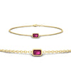 Load image into Gallery viewer, bezel-set-emerald-cut-pink-sapphire-chain-bracelet-0.50-carat-in-yellow-gold-FDBRC11133EMGSADRPI-0.50CT-NL-YG