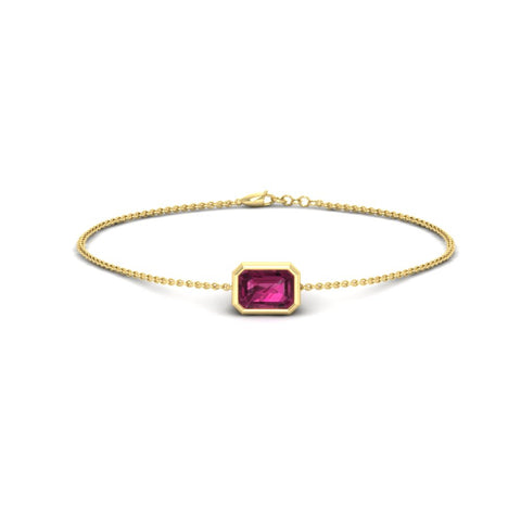 bezel-set-emerald-cut-pink-sapphire-chain-bracelet-0.50-carat-in-yellow-gold-FDBRC11133EMGSADRPIANGLE1-0.50CT-NL-YG
