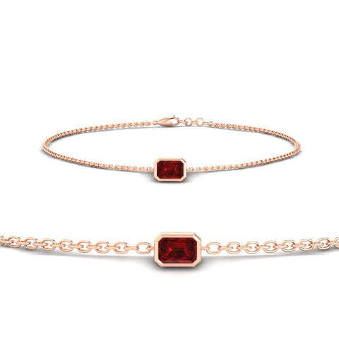 bezel-set-emerald-cut-ruby-chain-bracelet-0.50-carat-in-rose-gold-FDBRC11133EMGRUDR-0.50CT-NL-RG