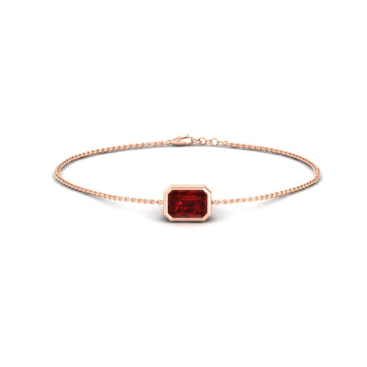 bezel-set-emerald-cut-ruby-chain-bracelet-0.50-carat-in-rose-gold-FDBRC11133EMGRUDRANGLE1-0.50CT-NL-RG