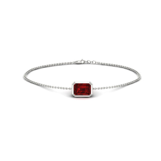 bezel-set-emerald-cut-ruby-chain-bracelet-0.50-carat-in-white-gold-FDBRC11133EMGRUDRANGLE1-0.50CT-NL-WG