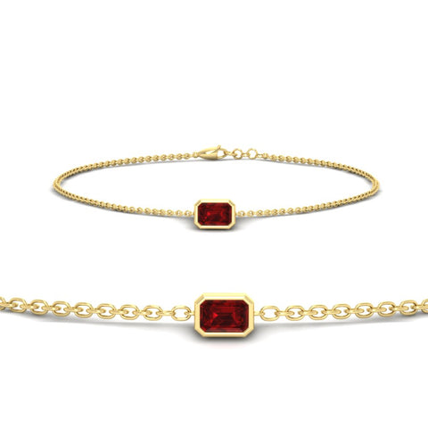 bezel-set-emerald-cut-ruby-chain-bracelet-0.50-carat-in-yellow-gold-FDBRC11133EMGRUDR-0.50CT-NL-YG