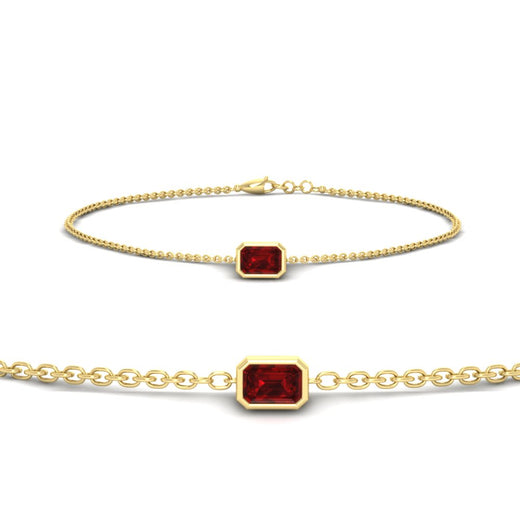 bezel-set-emerald-cut-ruby-chain-bracelet-0.50-carat-in-yellow-gold-FDBRC11133EMGRUDR-0.50CT-NL-YG