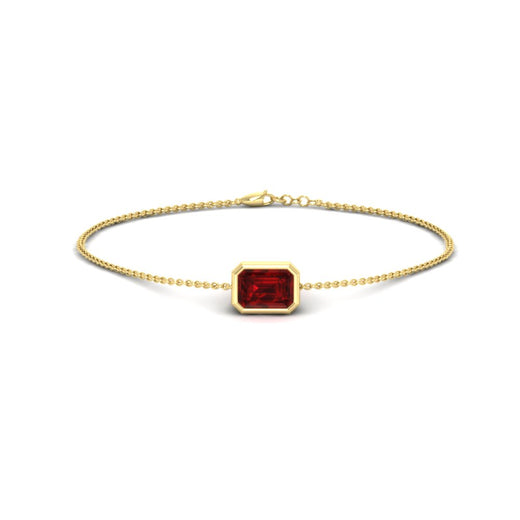 bezel-set-emerald-cut-ruby-chain-bracelet-0.50-carat-in-yellow-gold-FDBRC11133EMGRUDRANGLE1-0.50CT-NL-YG