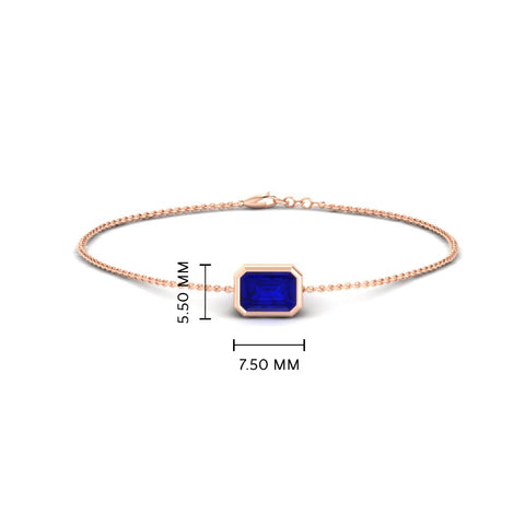 bezel-set-emerald-cut-sapphire-chain-bracelet-0.50-carat-in-rose-gold-FD-BRC11133EMGSABLANGLE1-0.50CT-NL-RG-HW