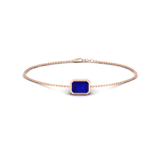 bezel-set-emerald-cut-sapphire-chain-bracelet-0.50-carat-in-rose-gold-FDBRC11133EMGSABLANGLE1-0.50CT-NL-RG