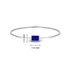 Load image into Gallery viewer, bezel-set-emerald-cut-sapphire-chain-bracelet-0.50-carat-in-white-gold-FD-BRC11133EMGSABLANGLE1-0.50CT-NL-WG-HW