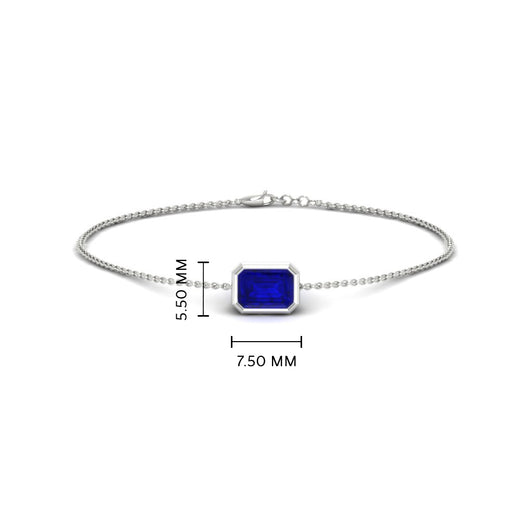bezel-set-emerald-cut-sapphire-chain-bracelet-0.50-carat-in-white-gold-FD-BRC11133EMGSABLANGLE1-0.50CT-NL-WG-HW