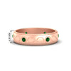 Load image into Gallery viewer, bezel-set-emerald-mens-wedding-band-in-rose-gold-fdm1284gemgr-nl-rg-hw