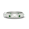 Load image into Gallery viewer, bezel-set-emerald-mens-wedding-band-in-white-gold-fdm1284gemgr-nl-wg-hw