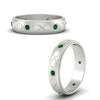 Load image into Gallery viewer, bezel-set-emerald-mens-wedding-band-in-white-gold-fdm1284gemgrangle3-nl-wg