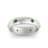 Load image into Gallery viewer, bezel-set-emerald-mens-wedding-band-in-white-gold-fdm1284gemgrangle5-nl-wg