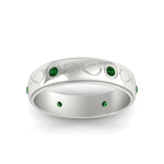 Load image into Gallery viewer, bezel-set-emerald-mens-wedding-band-in-white-gold-fdm1284gemgrangle5-nl-wg
