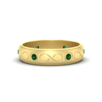 Load image into Gallery viewer, bezel-set-emerald-mens-wedding-band-in-yellow-gold-fdm1284gemgr-nl-yg
