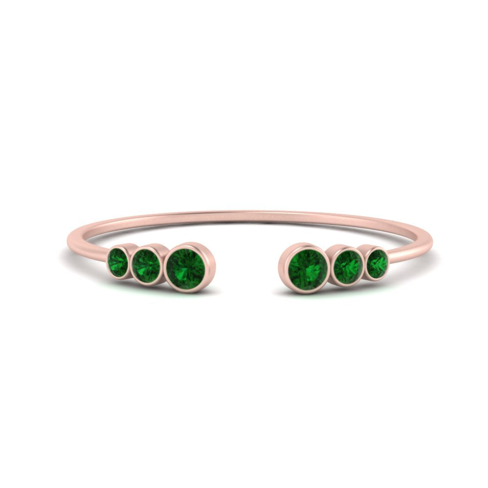 Bezel Set Open Stacking Rings