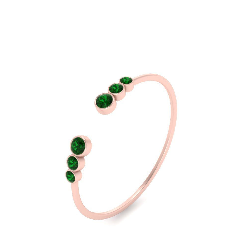 Bezel Set Open Stacking Rings