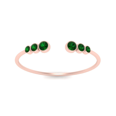 Bezel Set Open Stacking Rings