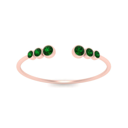 Bezel Set Open Stacking Rings