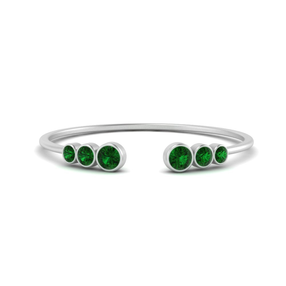 Bezel Set Open Stacking Rings